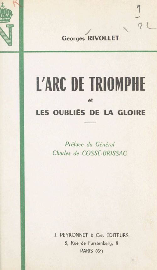 Couverture ebook de L'Arc de Triomphe et les oubliés de la gloire, de Georges Rivollet