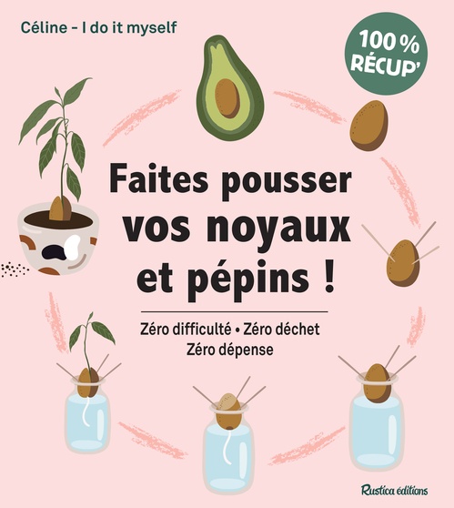Couverture ebook de Faites pousser vos noyaux et pépins !, de Celine  i do it myself