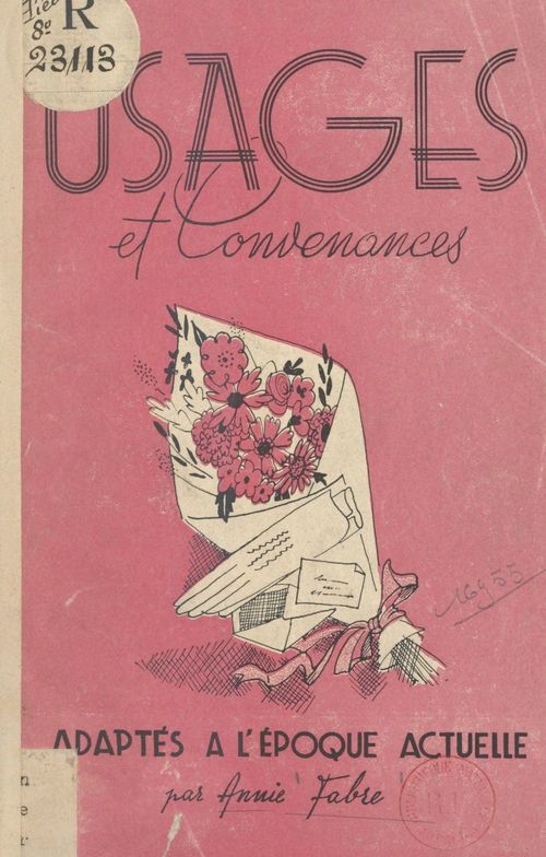 Couverture ebook de Usages et convenances adaptés à l'époque actuelle, de Annie Fabre