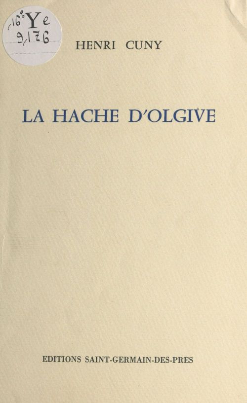 ebook cover of La hache d'Olgive, by Henry Cuny