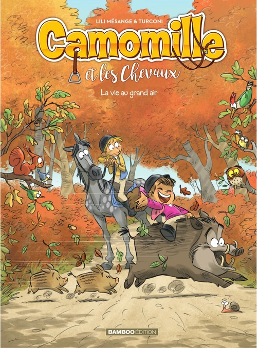 Couverture ebook de Camomille et les chevaux - Tome 8, de Lili Mésange, Stefano Turconi