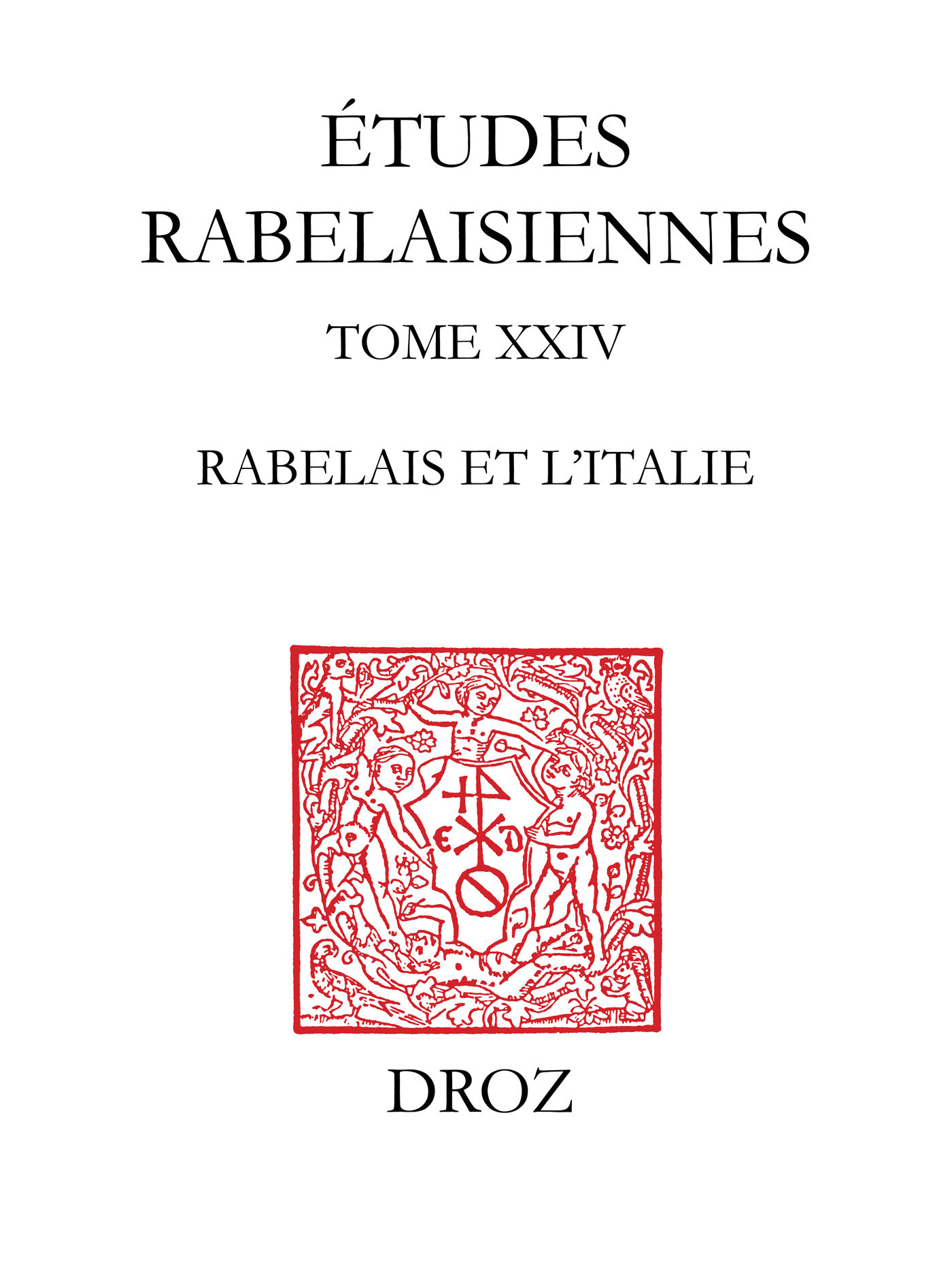 Couverture ebook de Rabelais et l´Italie, de Cooper Richard