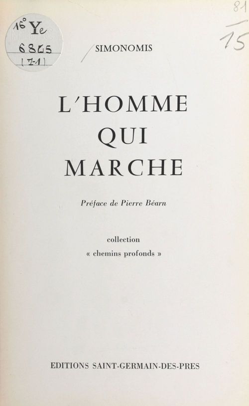 ebook cover of L'homme qui marche, by Simonomis