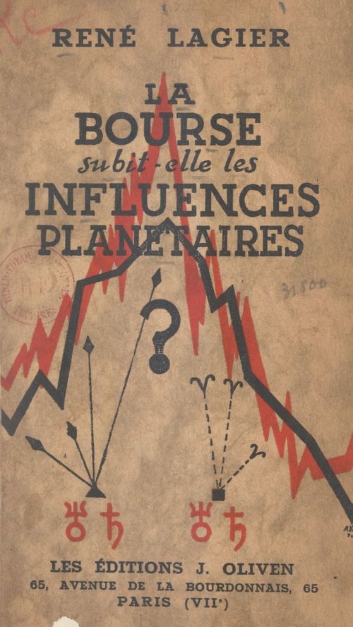 Couverture ebook de La Bourse subit-elle les influences planétaires ?, de Rene Lagier
