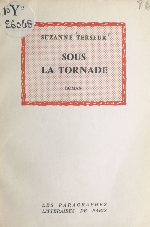 Couverture ebook de Sous la tornade, de Suzanne Terseur