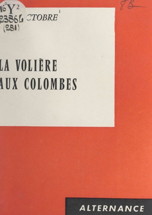 Couverture ebook de La volière aux colombes, de Noel Octobre