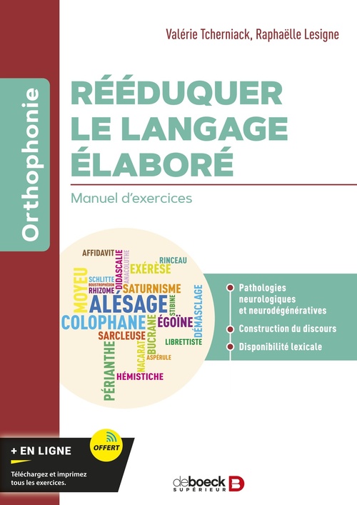 Couverture ebook de Rééduquer le langage élaboré, de Valérie Tcherniack, Raphaëlle Lesigne