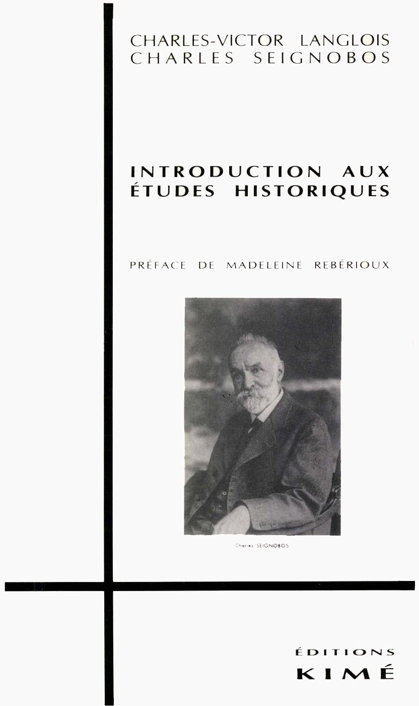 Couverture ebook de INTRODUCTION AUX ETUDES HISTORIQUES, de Langlois Charles Seignobos Cha