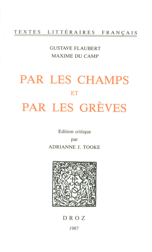 Couverture ebook de Par les champs et par les grèves, de Gustave Flaubert