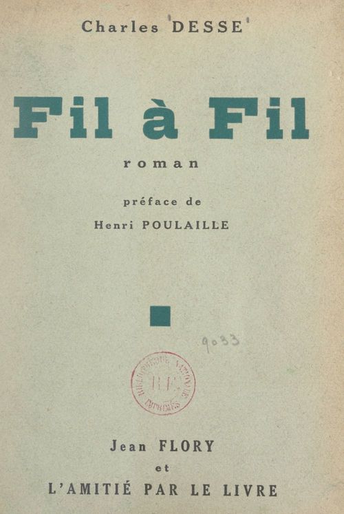 Couverture ebook de Fil à fil, de Charles Desse
