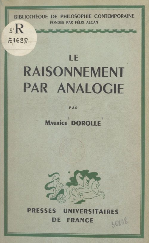 ebook cover of Le raisonnement par analogie, by Maurice Dorolle