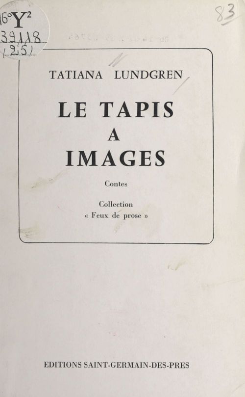 Couverture ebook de Le tapis à image, de Tatiana Lundgren