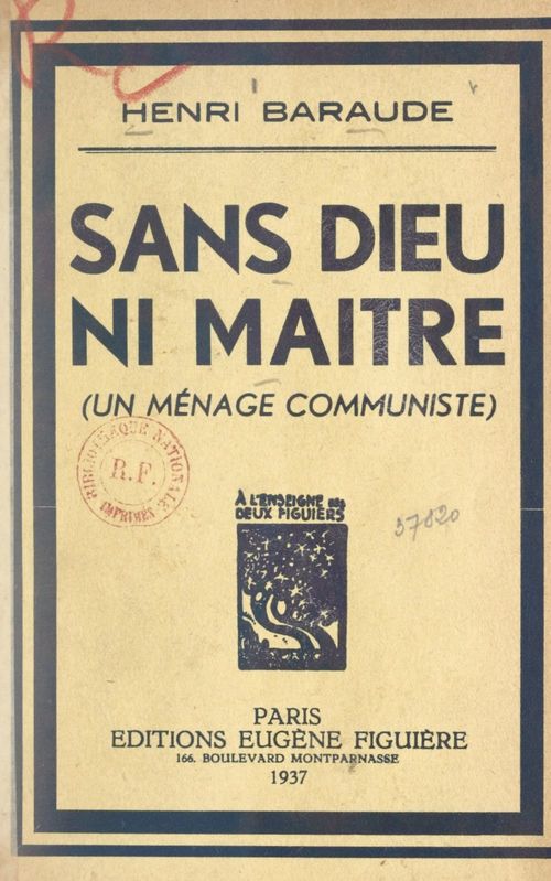 Couverture ebook de Sans Dieu ni maître, de Henri Baraude