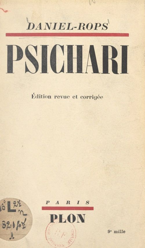 Couverture ebook de Psichari, de Daniel-Rops