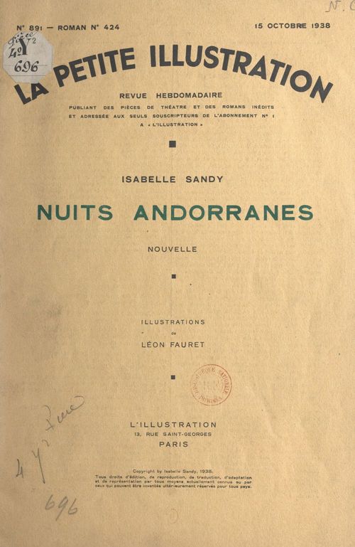 Couverture ebook de Nuits andorranes, de Isabelle Sandy