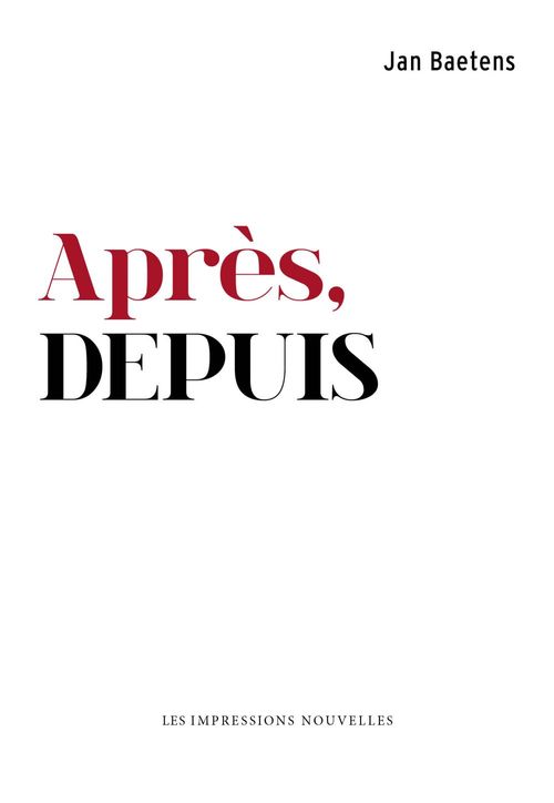 Couverture ebook de Après, depuis, de Jan Baetens