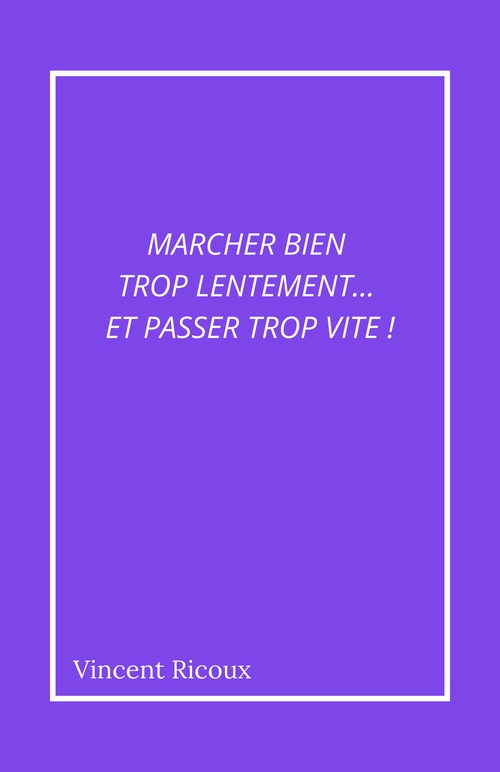 ebook cover of Marcher bien trop lentement... et passer trop vite !, by Vincent Ricoux