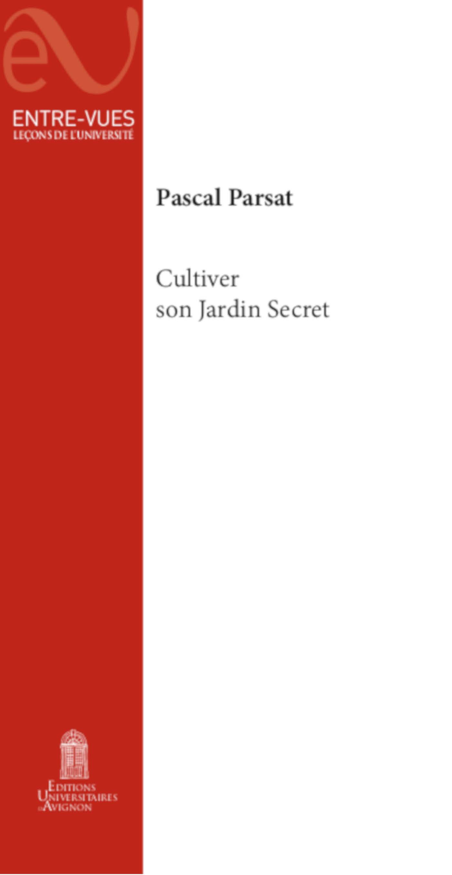 ebook cover of Cultiver son jardin secret, by Pascal Parsat