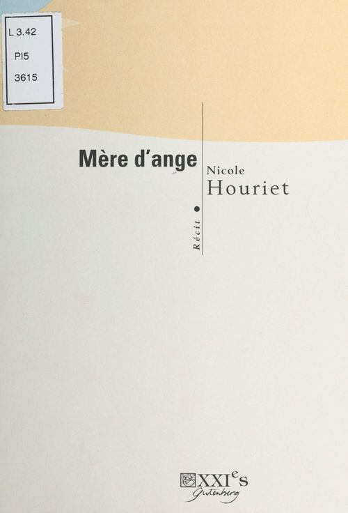 Couverture ebook de Mère d'ange, de Nicole Houriet
