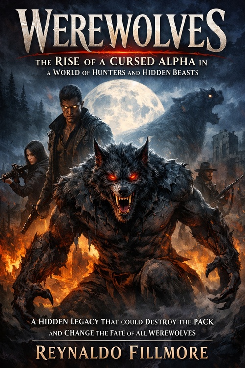 Couverture ebook de Werewolves: The Rise of a Cursed Alpha in a World of Hunters and Hidden Beasts, de Reynaldo Fillmore