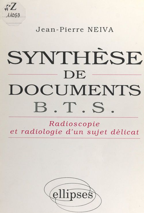 Couverture ebook de Synthèse de documents BTS, de Jean-Pierre Neiva