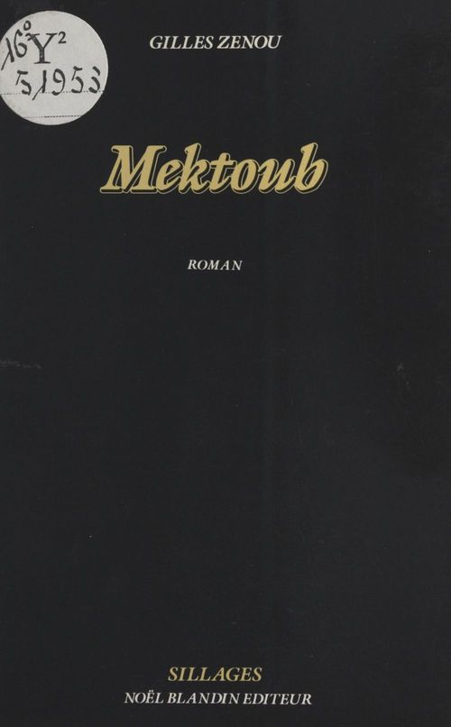 Couverture ebook de Mektoub, de Gilles Zenou