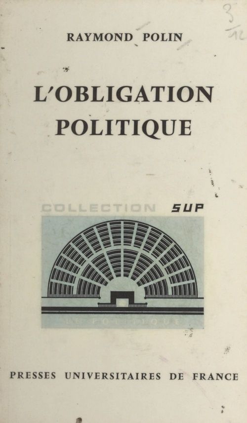 Couverture ebook de L'obligation politique, de Raymond Polin