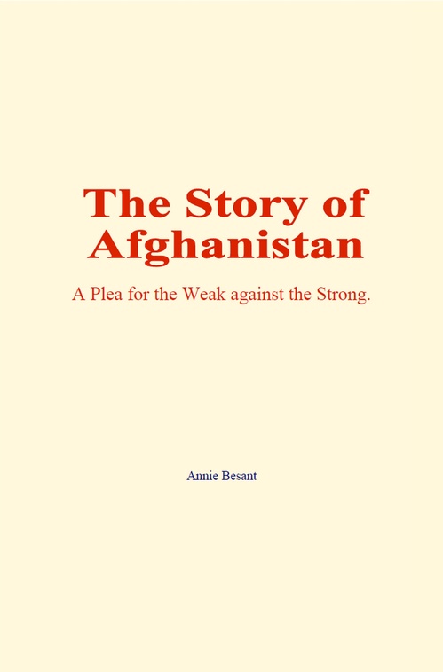ebook cover of The Story of Afghanistan, by Annie Besant