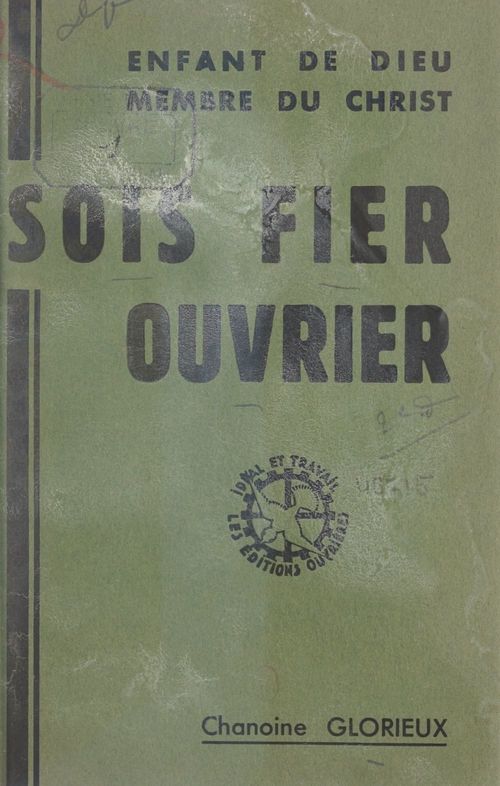 Couverture ebook de Enfant de dieu, membre de Christ, sois fier ouvrier, de Palemon Glorieux