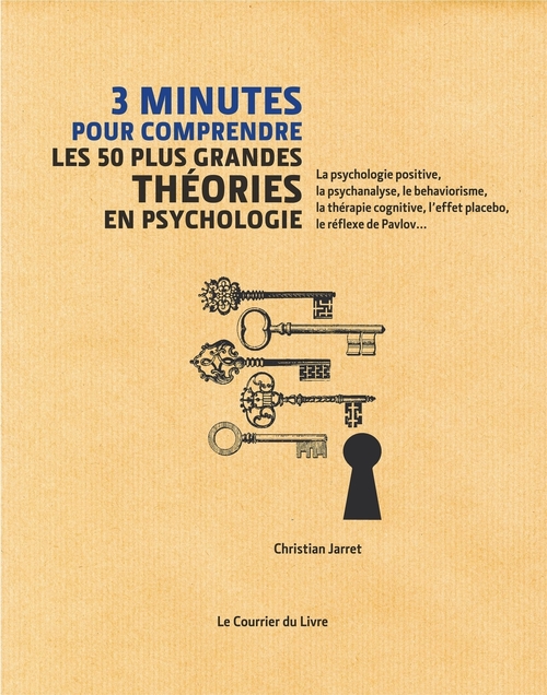 Couverture ebook de 3 minutes pour comprendre les 50 plus grandes théories en psychologie, de Christian Jarret