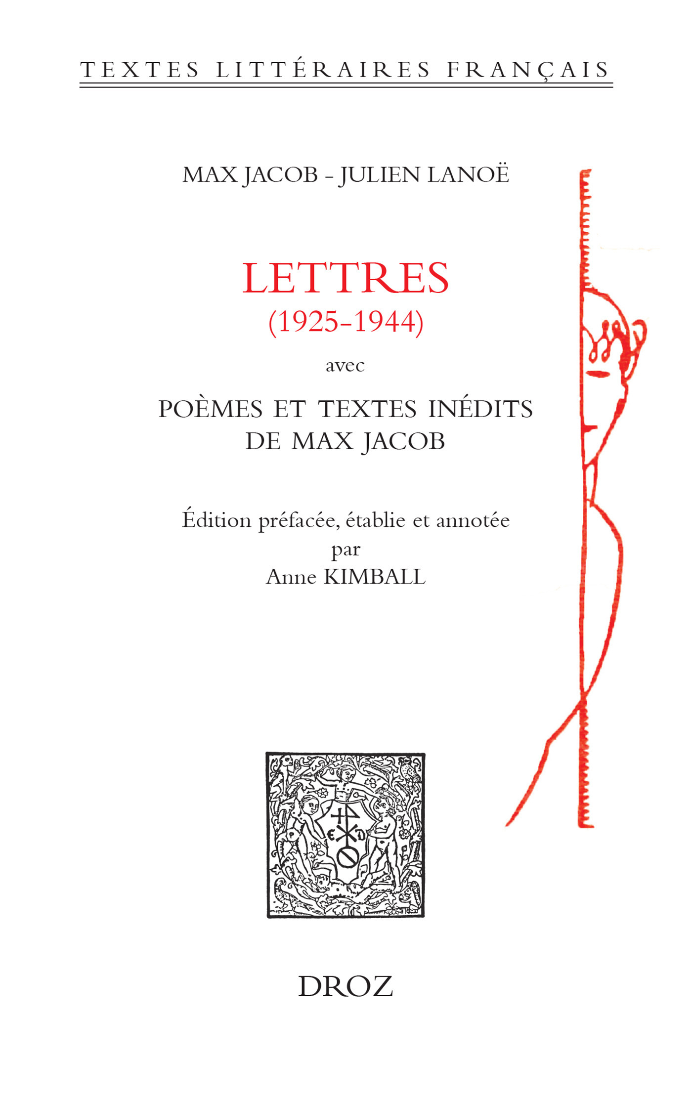 ebook cover of Lettres (1925-1944), by Jacob, Lanoe