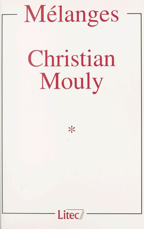 ebook cover of Mélanges Christian Mouly (1), by Collectif