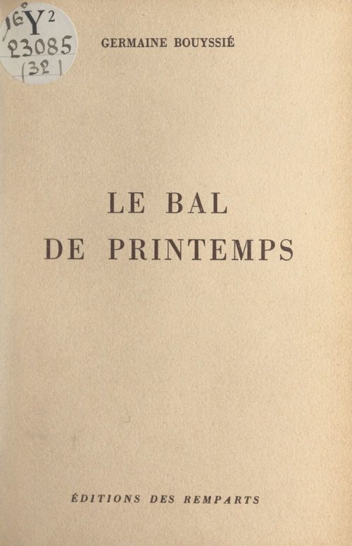 Couverture ebook de Le bal de printemps, de Germaine Bouyssie
