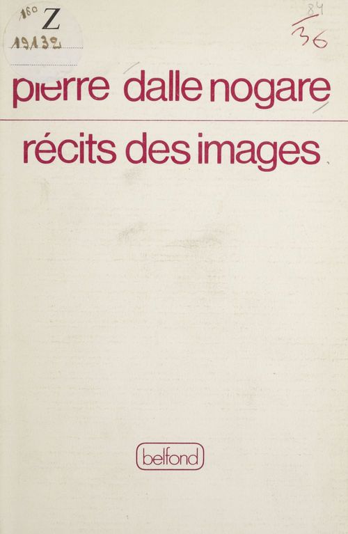 ebook cover of Récits des images, by Pierre Dalle nogare