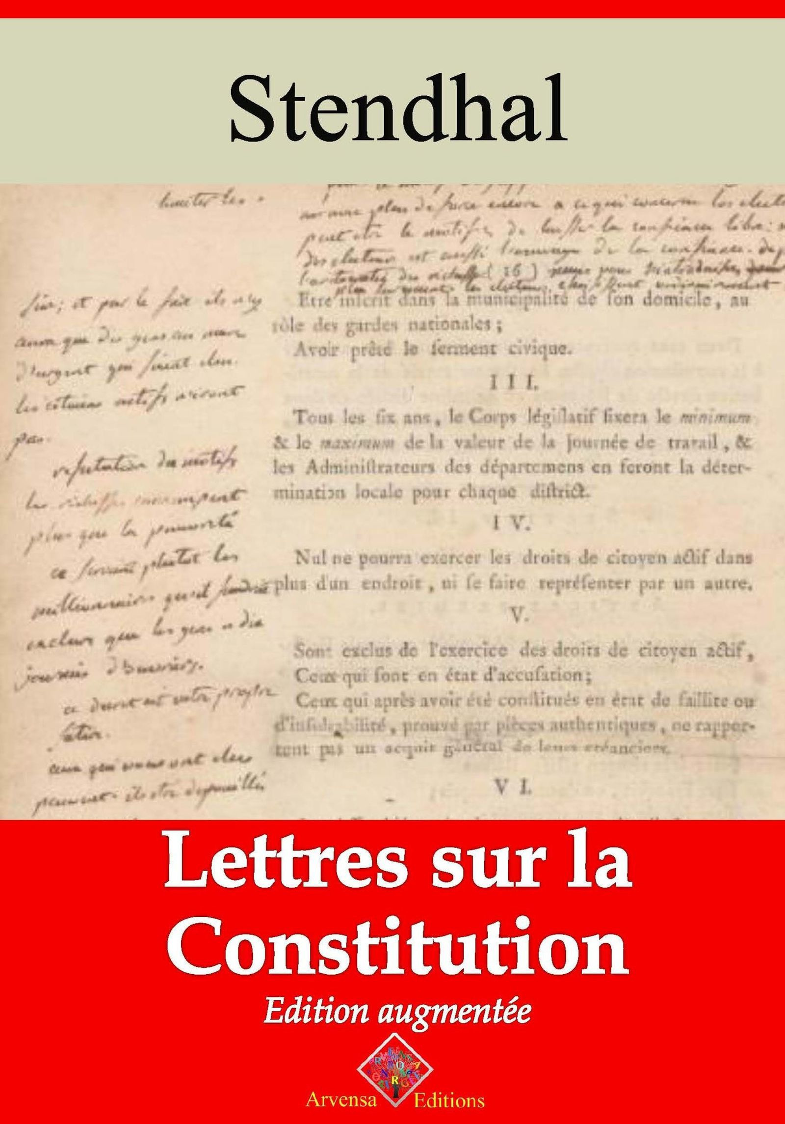 ebook cover of Lettres sur la Constitution - suivi d'annexes, by Stendhal