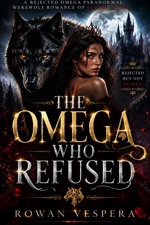 ebook cover of THE OMEGA WHO REFUSED, by Rowan Vespera