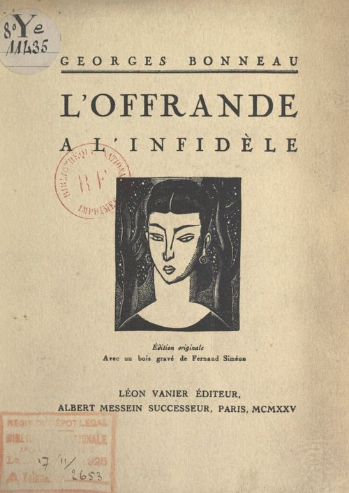 ebook cover of L'offrande à l'infidèle, by Georges Bonneau