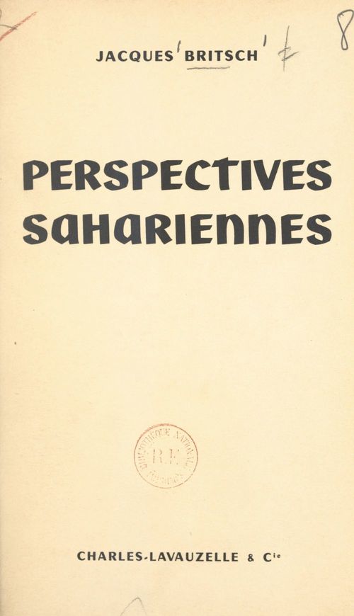 ebook cover of Perspectives sahariennes, by Jacques Britsch