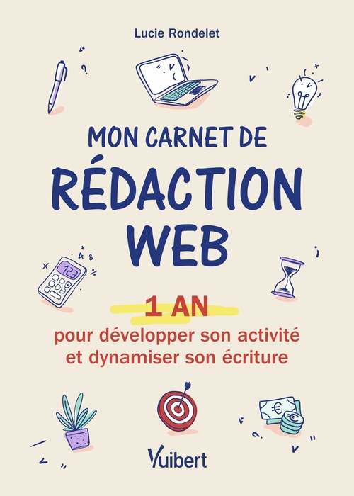 Couverture ebook de Mon carnet de rédaction web, de Lucie  Rondelet