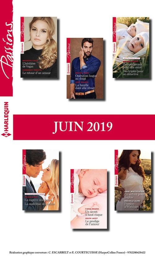 Couverture ebook de 12 romans Passions (n°797 à 802 - Juin 2019), de Collectif