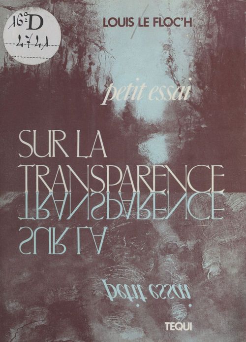 ebook cover of Petit essai sur la transparence, by Louis Le Floc'H