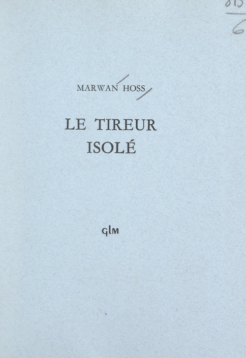 ebook cover of Le tireur isolé, by Marwan Hoss