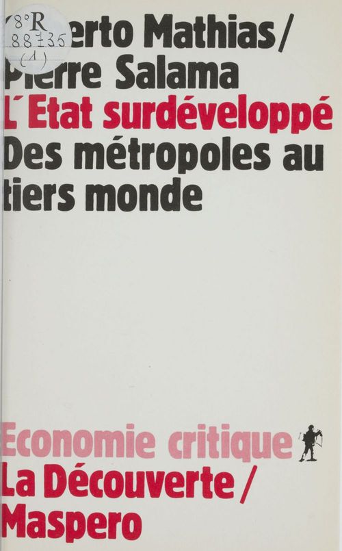 ebook cover of L'État surdéveloppé des métropoles au tiers-monde, by Mathias Gilberto, Pierre Salama