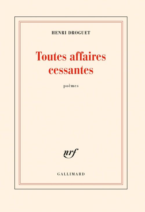 Couverture ebook de Toutes affaires cessantes, de Henri Droguet