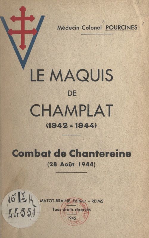 ebook cover of Le maquis de Champlat (1942-1944), by Georges Pourcines