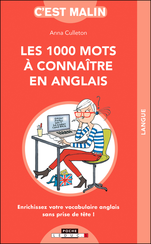 Couverture ebook de 1000 mots à connaître en anglais c'est malin, de Anna Culleton