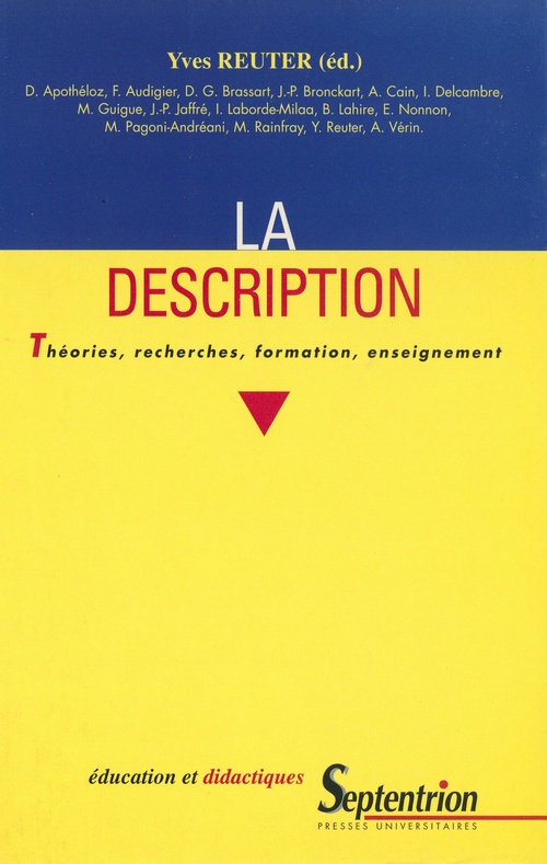 Couverture ebook de La description, de