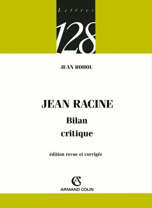 ebook cover of Jean Racine, by Jean Rohou