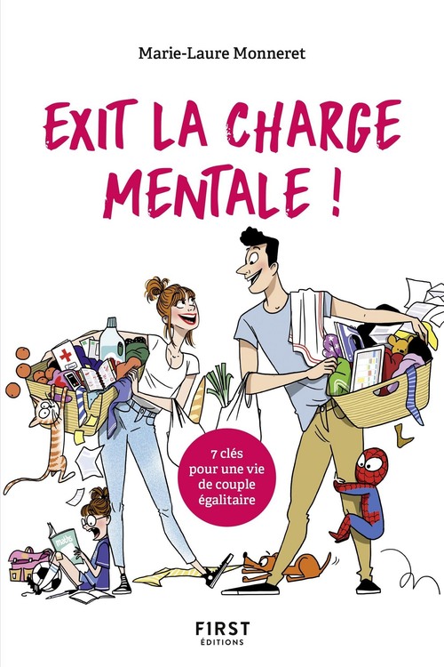 Couverture ebook de Exit la charge mentale ! - 7 clés pour une vie de couple égalitaire, de Marie-Laure Monneret