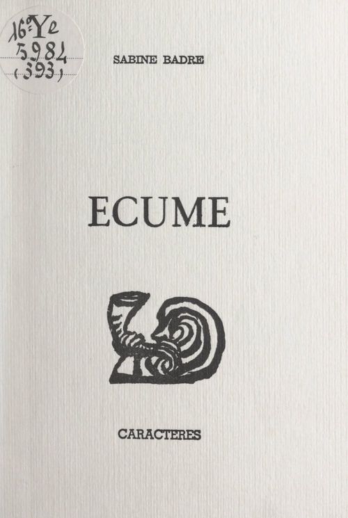 ebook cover of Écume, by Sabine Badre